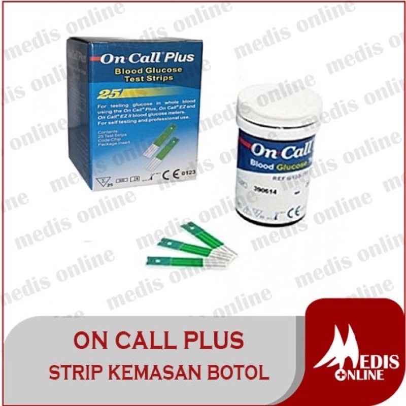 Telecomp1 Refill Stik / Strip Gula Glucose On Call Plus / Oncall Plus Kemasan Botol /  Stik / Strip 