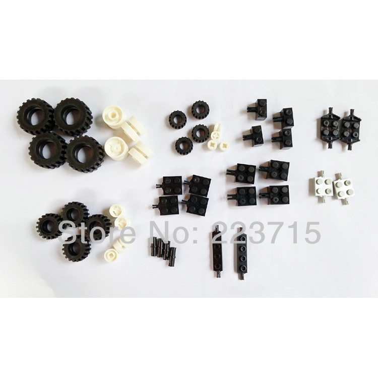*Wheels&Rims Pack* Y enlighten block bricks,Compatible With Assembles Particles