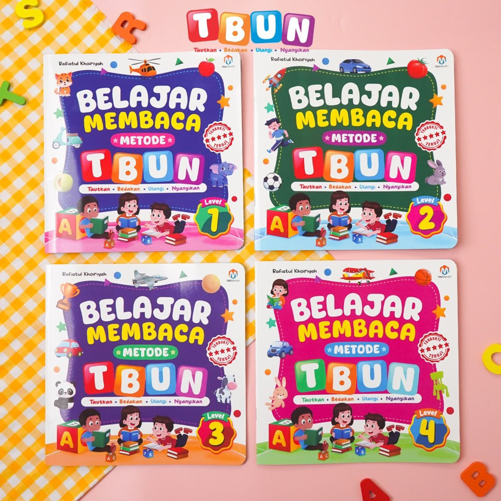 Buku Belajar Membaca Metode TBUN  - Buku Belajar Membaca Anak TK SD Lengkap - Ziyadbooks