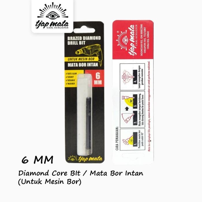 Mata Bor Granit/Marmer/Keramik (Mesin Bor) 6 MM ORIGINAL TJAP MATA / CAP MATA