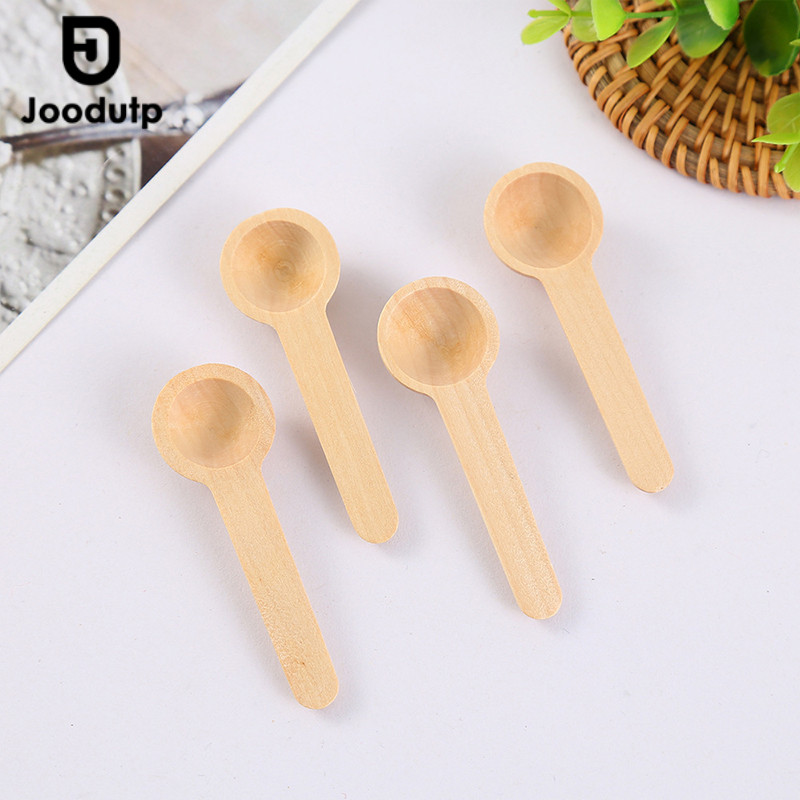 JOODUTP Sendok Madu Kayu Mini Kreatif untuk Anak-anak Sendok Takar Susu Bubuk Sendok Garam Mandi Bub