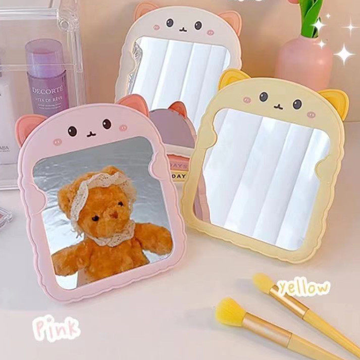 C6524 Cermin Mini Aesthetic / Kaca Rias Make Up / Cermin Lipat Portable / Make Up Mirror Motif Kucin