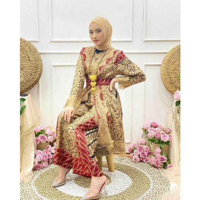NAZWA SET | SET CELANA VISCOSE | SET CELANA BATIK KEKINIAN | BAJU KONDANGAN | BATIK INDONESIA MODERN