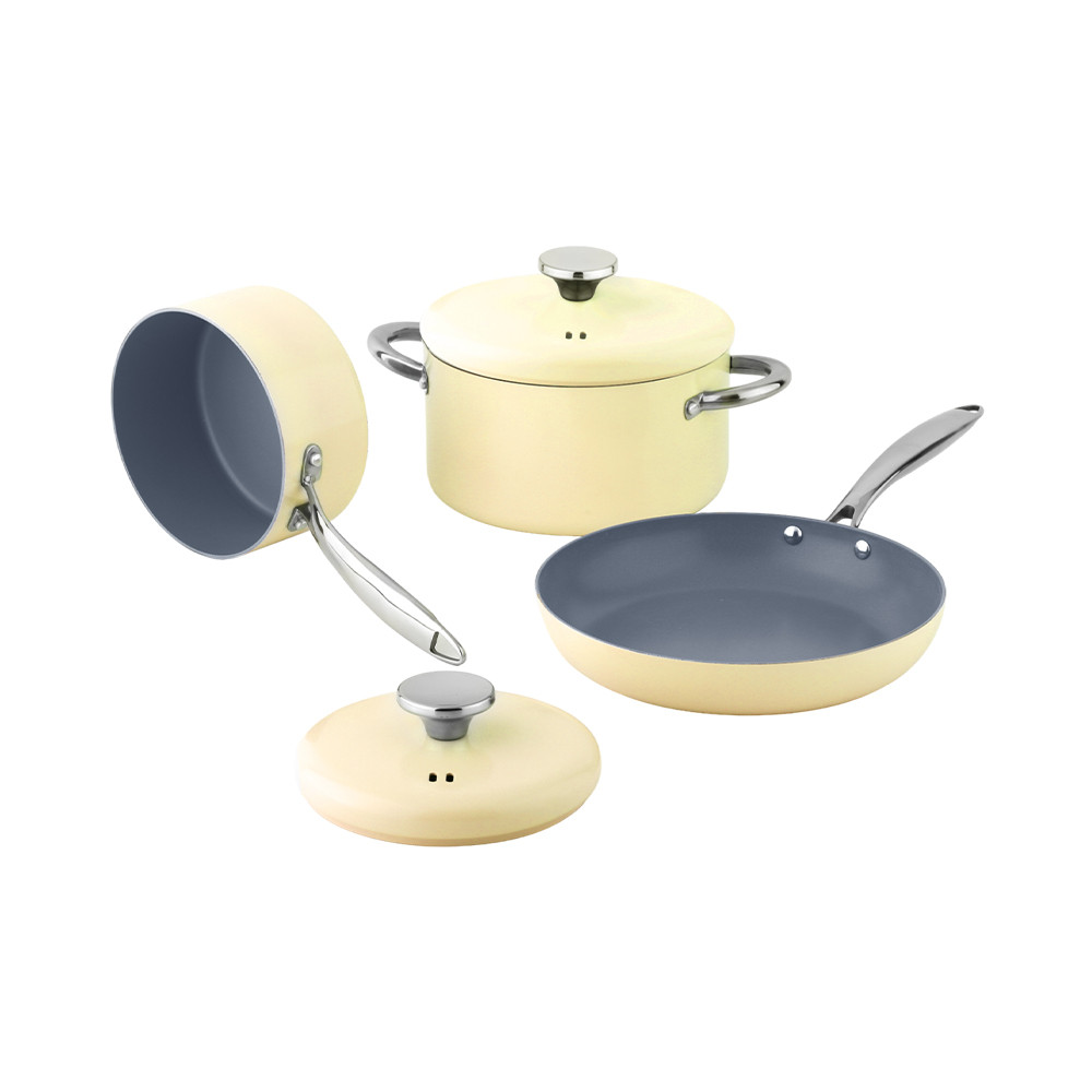 Informa Cooking Color Set 5 Pcs Lyla Perlengkapan Masak - Kuning Cookware Set Wajan Casserole Saucep