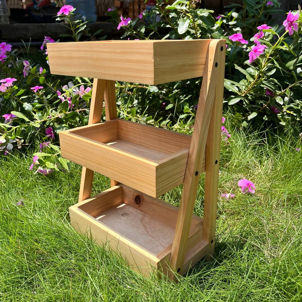 Rak bumbu dapur | rak serbaguna | rak portable | rak susun | rak susun 3 | rak kayu | rak estetik | 