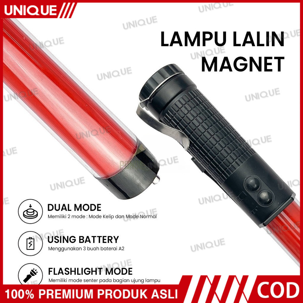 UNIQUE Lampu Lalin Magnet Senter Lalin Parkir Security Parkir Lampu Lalu Lintas Security Polisi
