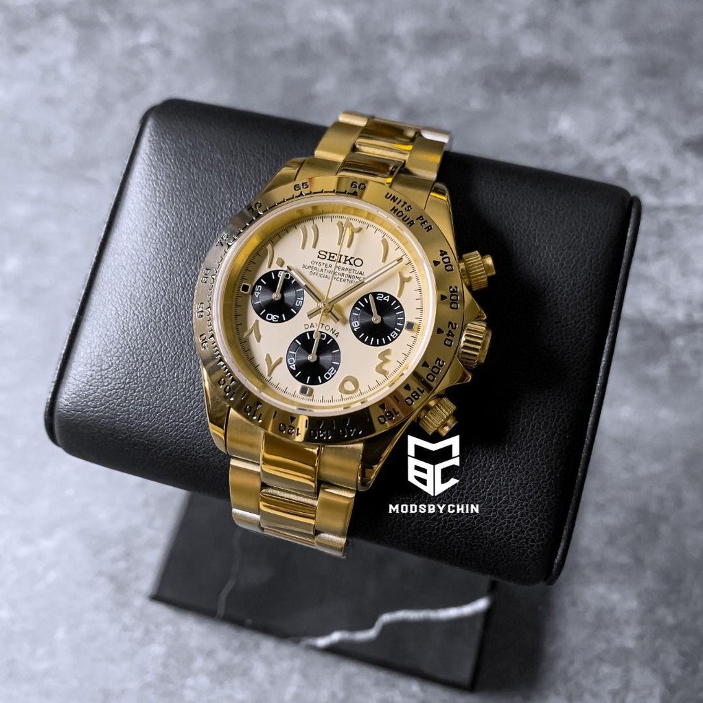 Seiko Daytona Arabic Gold VK63 Chronograph