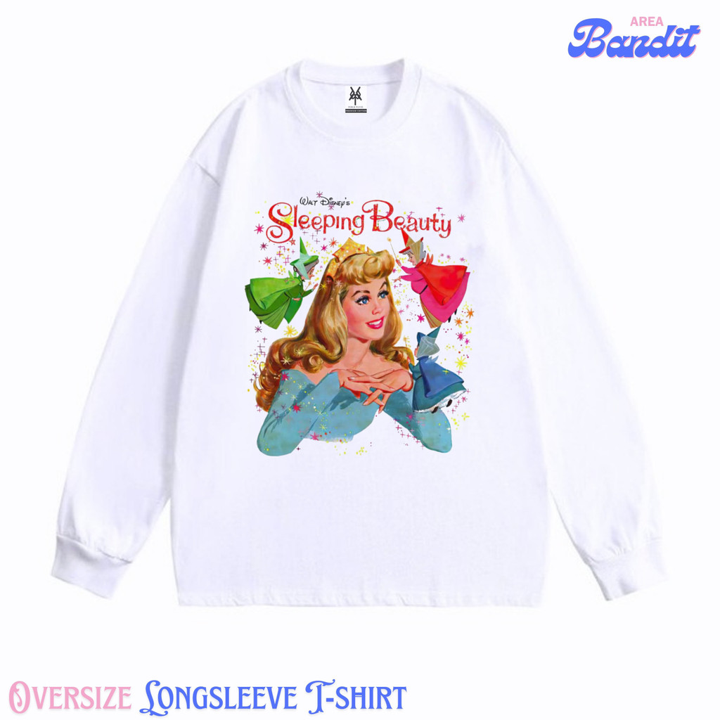 BANDITAREA "sleeping beauty disney pixar" Oversize Longsleeve T-shirt Vintage tee
