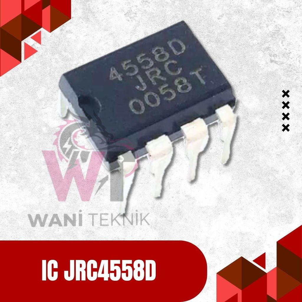 IC 4558 JRC4558 Original - Dual Channel Op-Amp untuk Amplifier & Preamp
