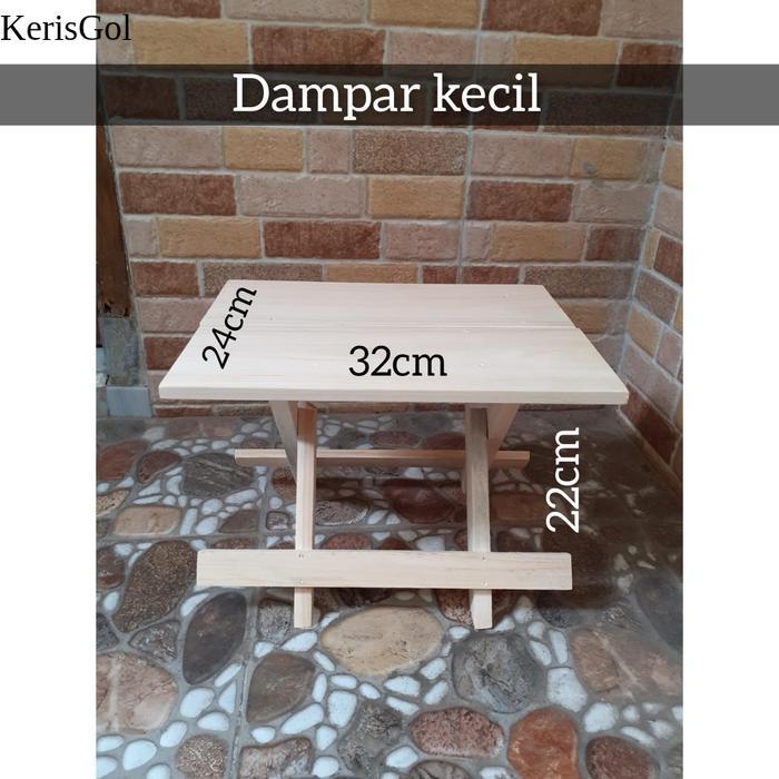 Dampar Ngaji/Rekal Kayu/ Dampar Kayu Pinus/ Meja Ngaji - Dampar Kecil antik