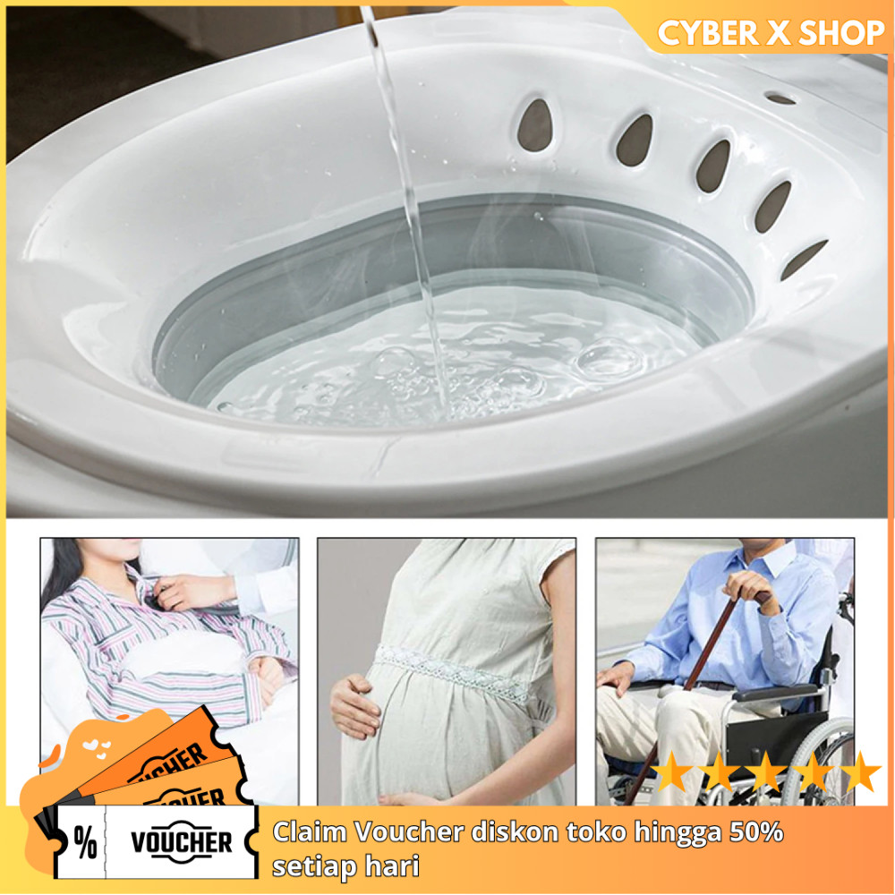 [CYBER] Bak Mandi Lipat Portable Sitz Bath | Perlengkapan Kamar Mandi Rumah Tangga | Wadah Perawatan