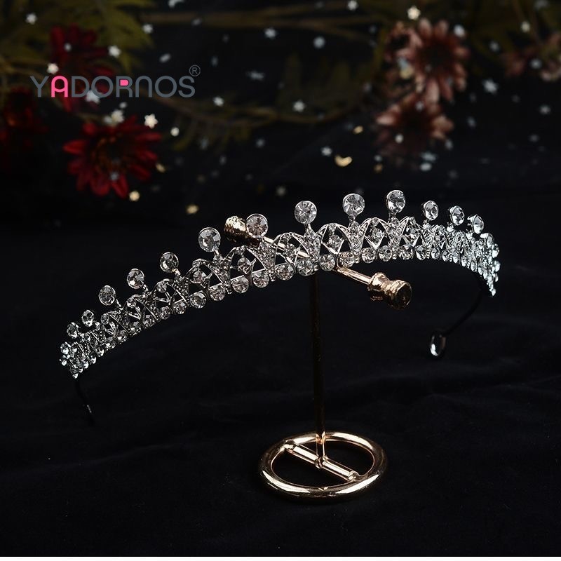 YADORNOS CROWN Bridal/ MAHKOTA TIARA PRINCESS PREMIUM KRISTAL BERLIAN / MAHKOTA BLINGBLING MEWAH / M
