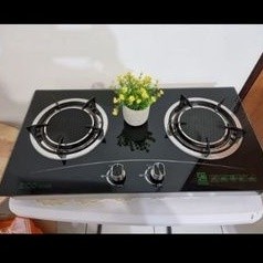 Kompor Gas Tanam Kaca 2 Tungku Bara Eco Cook EC2-02