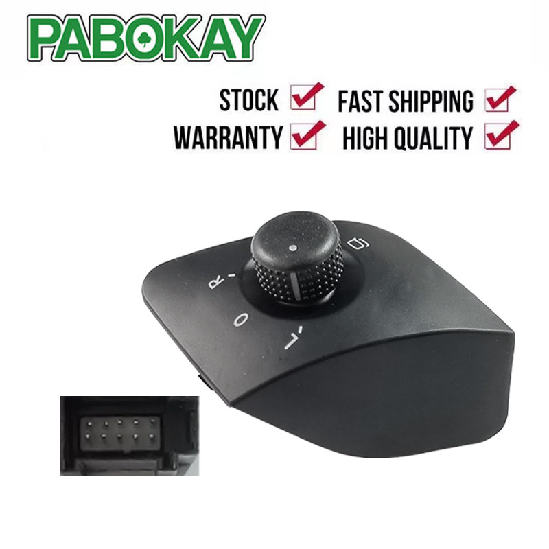 For Seat Ibiza 2008-2017 Electric Mirror Adjust Swit Rear View Mirror Fog Control Knob Button 6J1959