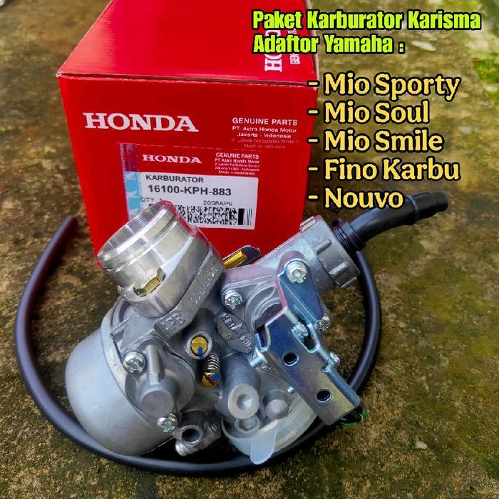 [Hauri Otomotif] Paket Karburator Karbu Karisma Adaftor Untuk Beat Vario Scoopy Spacy Mio Sporty Mio