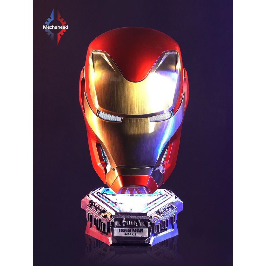 Autoking Iron Man Mk50 Collectible Helmet 1:1 Scale with Charge Base Remote Voice Control & Customiz