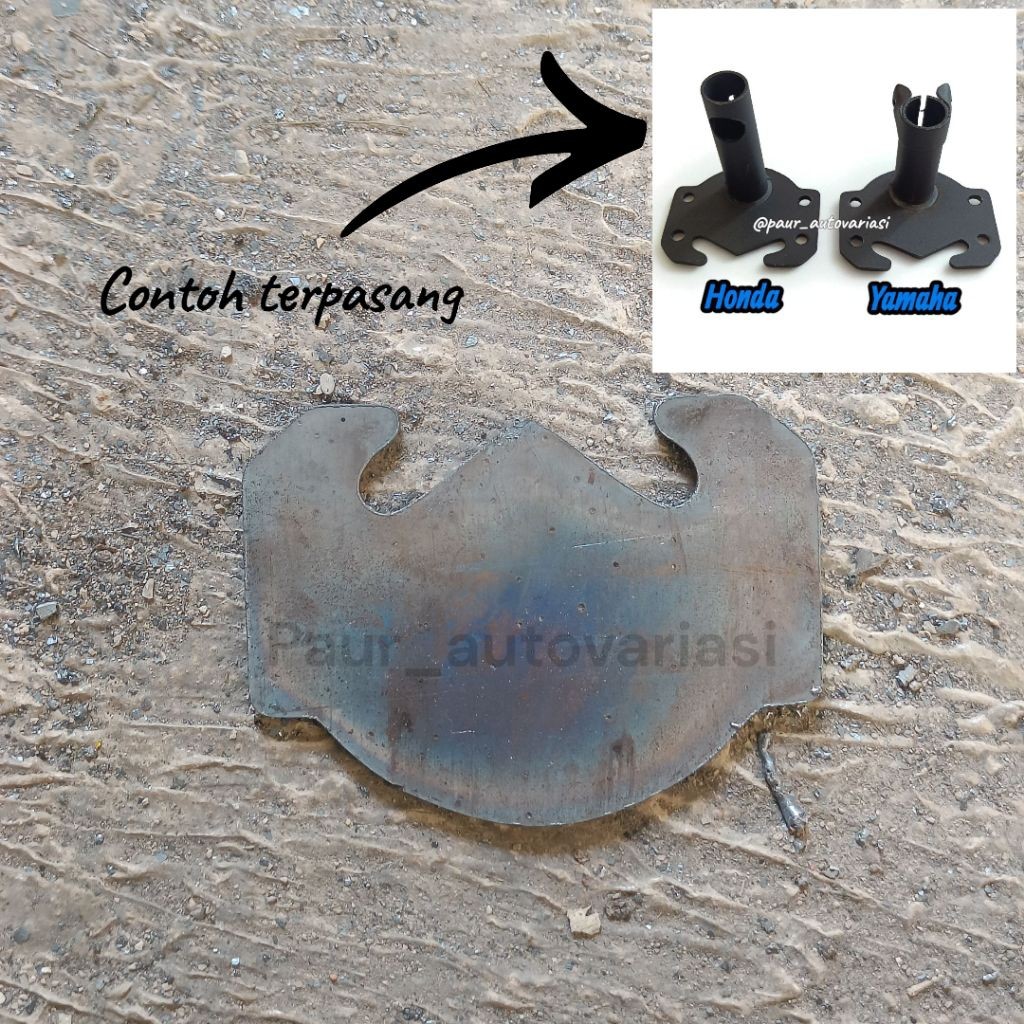 Besi Plat Dudukan Stang Motor Model Batman – Tebal 4mm Lubang 8mm