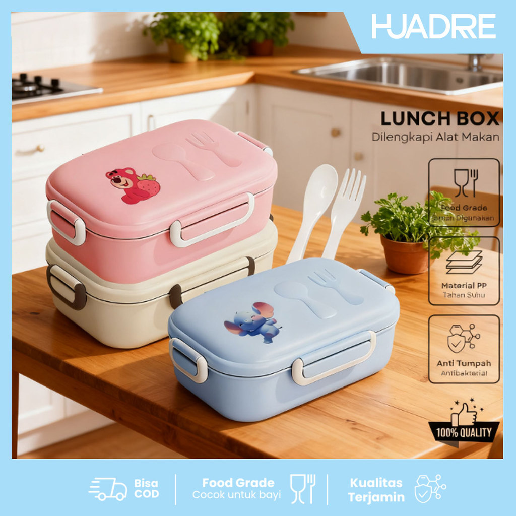 Lunch Box Anak Karakter Lucu Lotso – Tempat Makan Bekal Warna Gemas BPA Free Food Grade