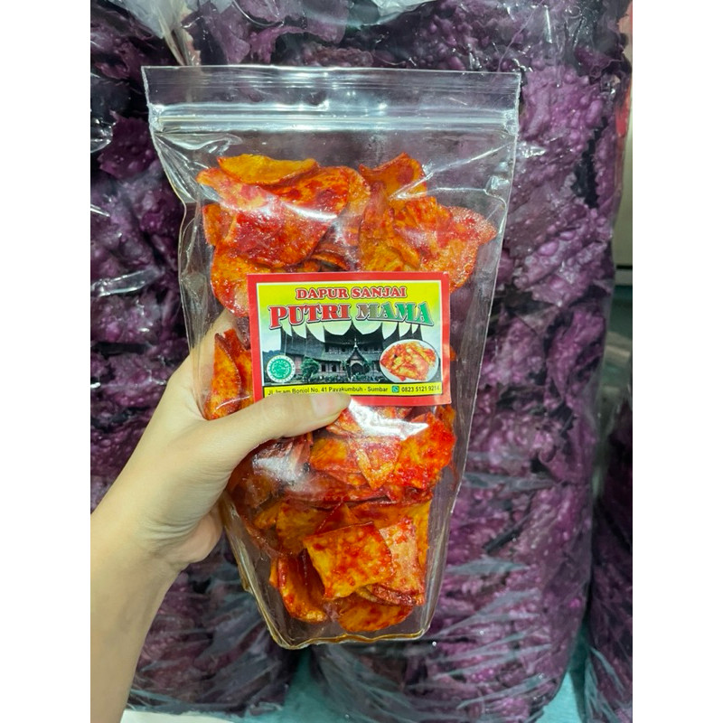 Sanjai balado/keripik sanjai/sanjai balado khas padang/keripik singkong balado
