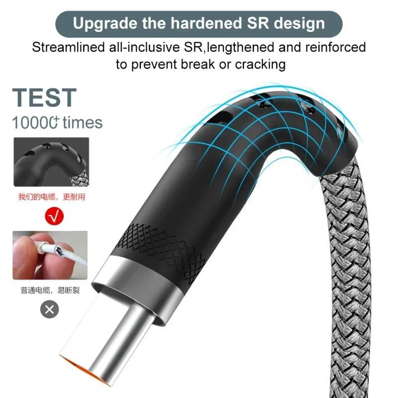 General USB to Type-C Fast arging Braid Anti-winng Durable arging Cable Multi-Specification 1/2/3/5m
