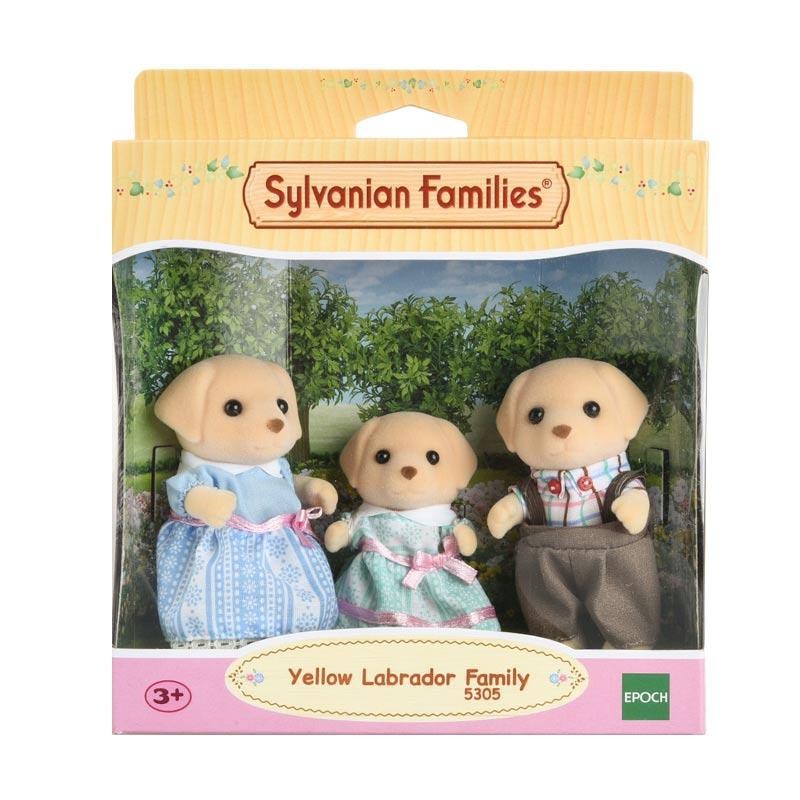 Dorry Storee Mainan Koleksi Sylvanian Families Yellow Labrador Family 3 Figure