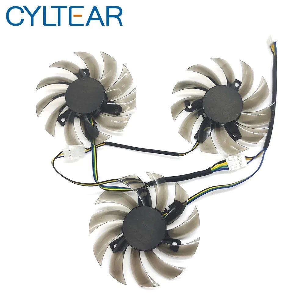 3Pcs/lot 75MM T128010SU 4Pin 0.35A Graphics Card Fan Cooler for Gigabte GeForce GTX770 760 680 as Re