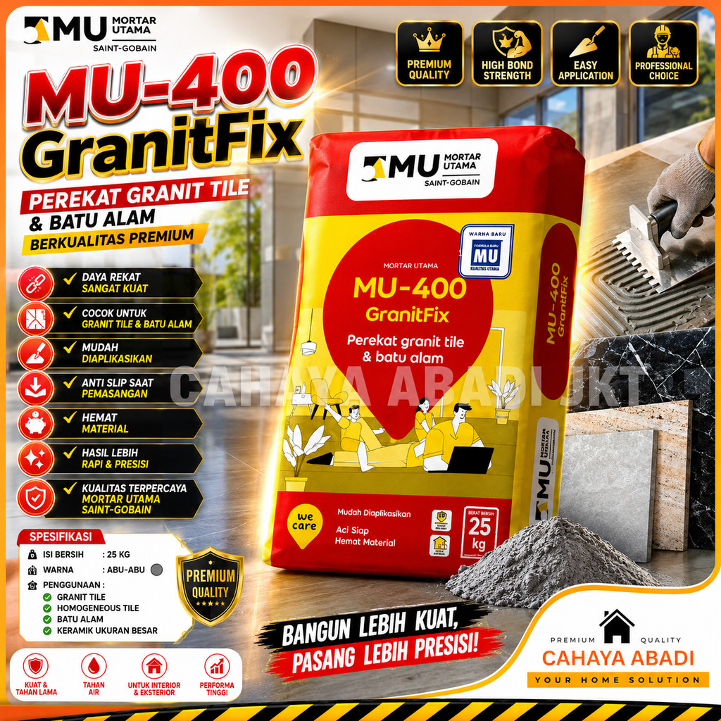MORTAR / SEMEN PEREKAT GRANIT & BATU ALAM MU400 25KG