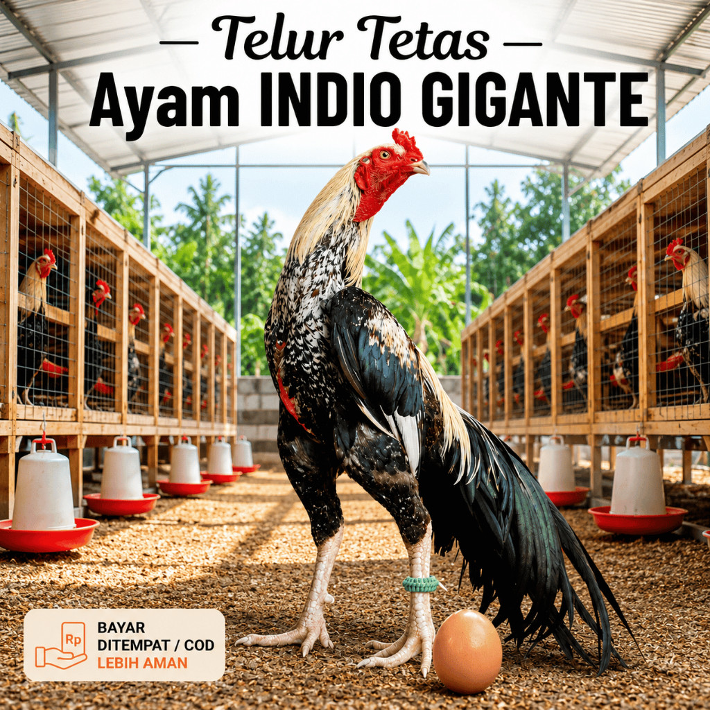 TELUR AYAM INDIO GIGANTE FERTIL SUPER RAKSASA UNTUK DI TETASKAN