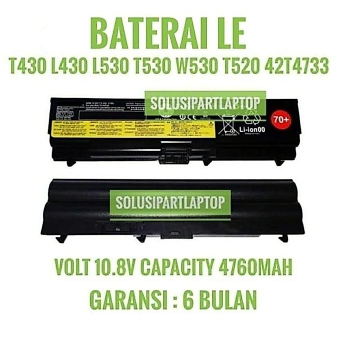 // Baterai Laptop Le T430 L430 L530 T530 W530 T520 42T4733 Or1 //