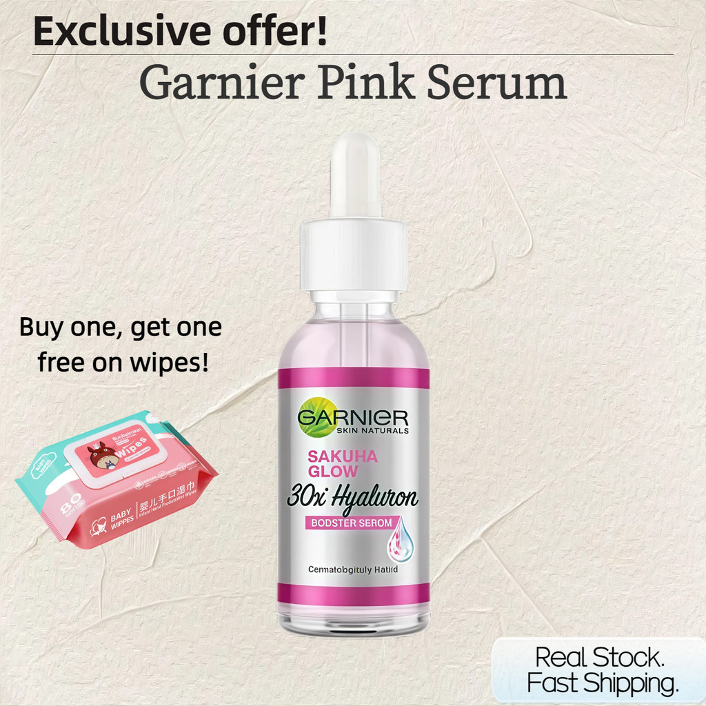 Garnier Thailand Pink Capsule Brightening Serum – Infused with Vitamin C & Lemon Extract to Revitali