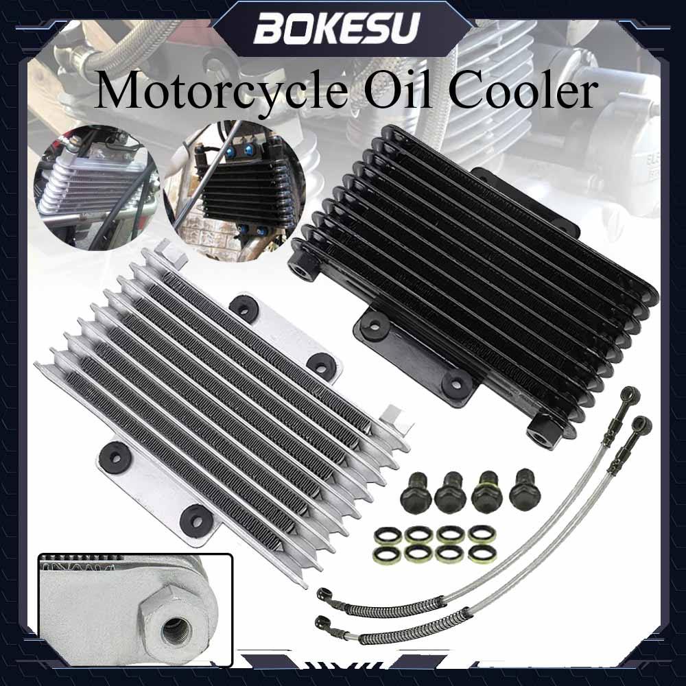 Radiator Pendingin Oli Mesin Sepeda Motor Universal Aluminium Kapasitas 125ml Cocok Dirt Bike ATV 12