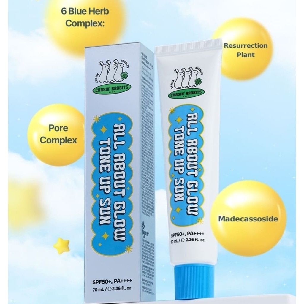 Chasin Rabbits - All About Glow Tone Up Sunscreen SPF50+ PA++++ 70ml