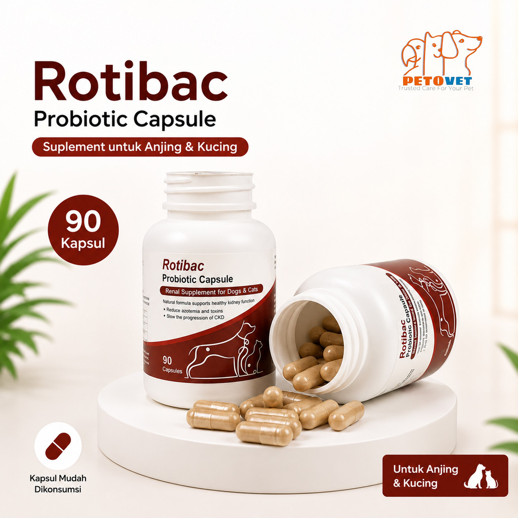 Rotibac Probiotic Capsule Renal Suplemen dog/ cat / capsul
