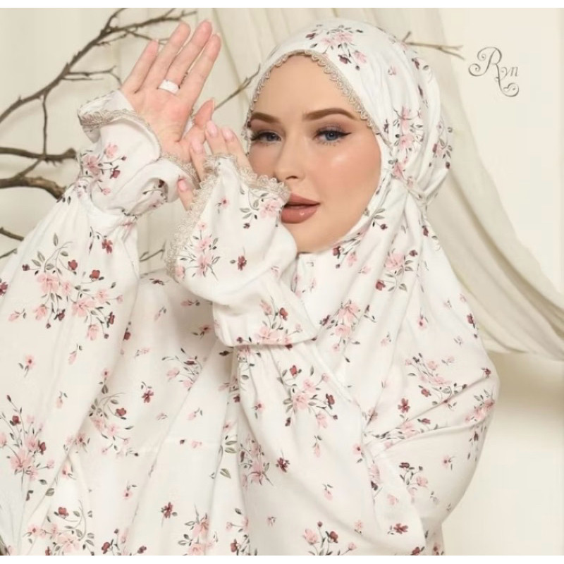 Mukena Rayyan Terusan Siera | Mukena Traveling Rayon RYN Jumbo Dewasa Muslim