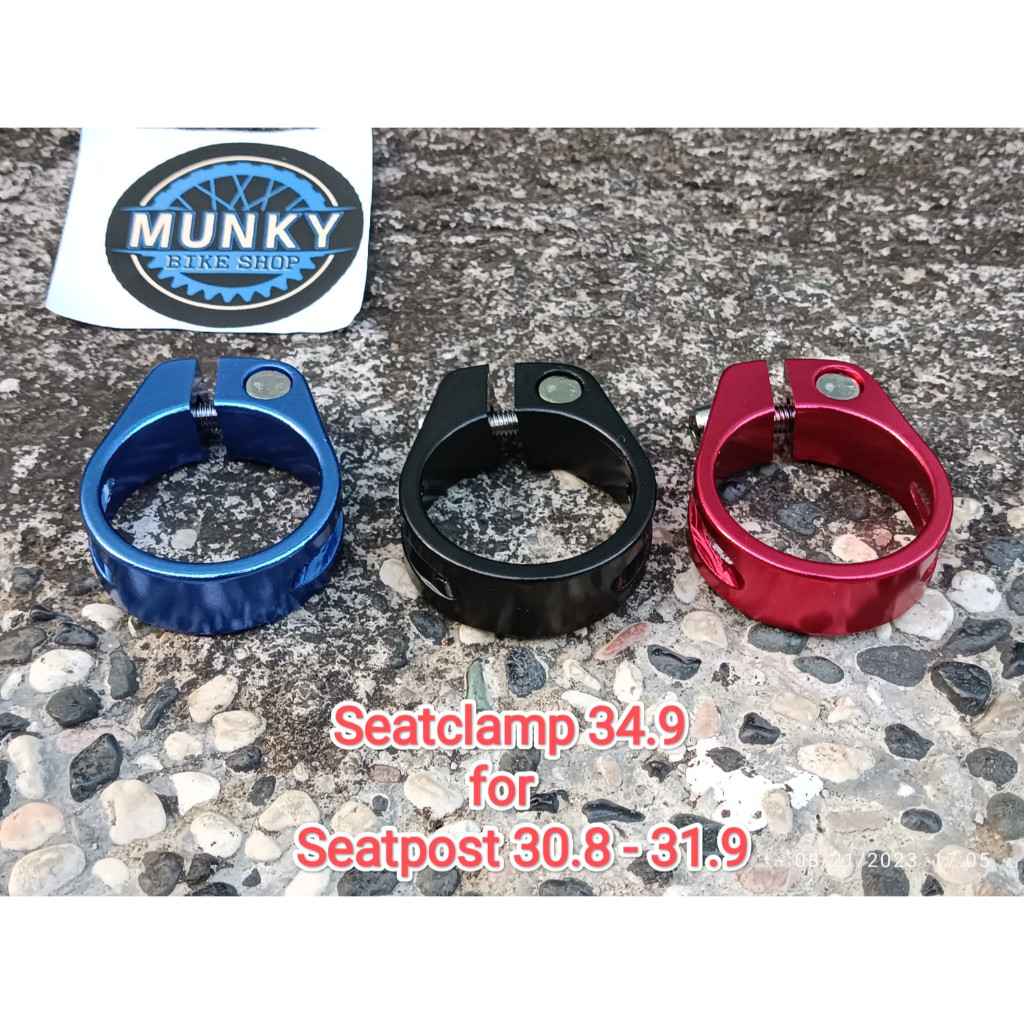 Foto Seatclamp seat clamp klem pengunci seatpost 34.9 untuk diameter 31.8 30.9 mm non Qr