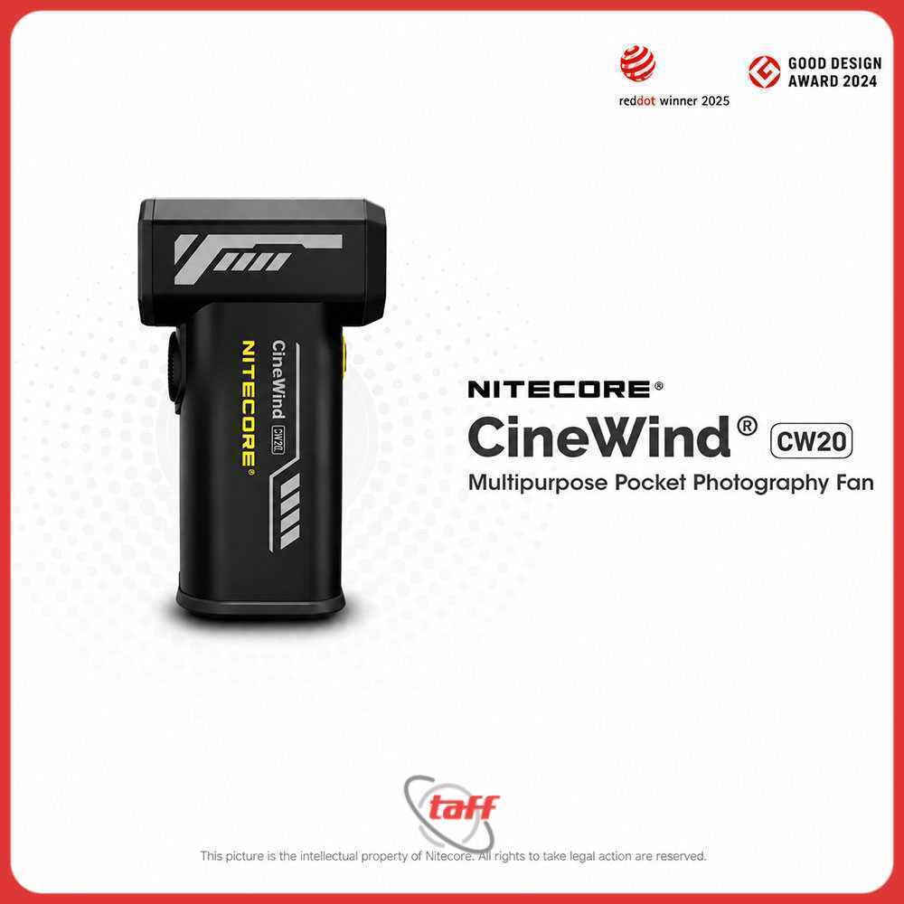 NITECORE Kipas Angin Portable CineWind Photography Fan 98000RPM 100W - CW20