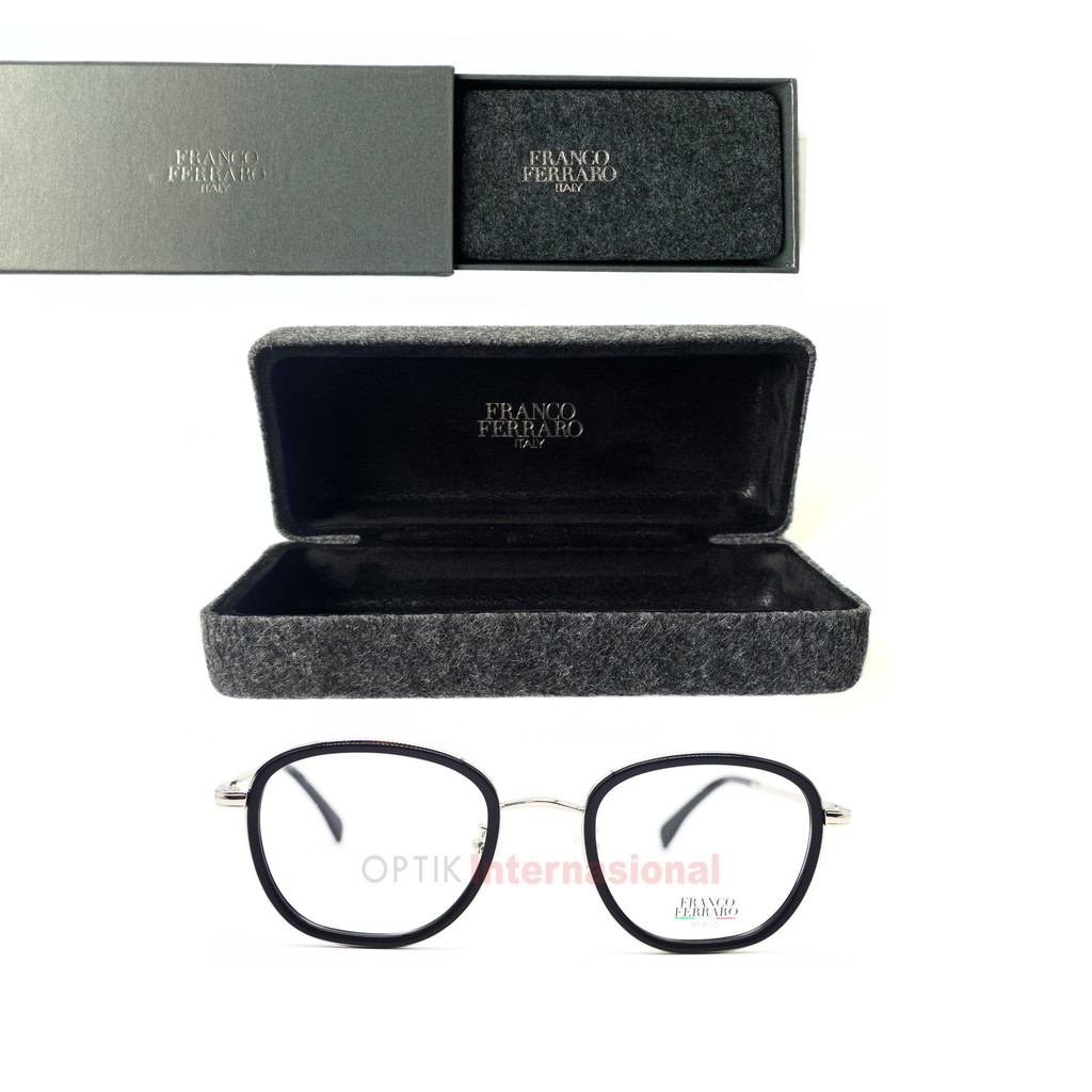 FRANCO FERRARO MILANO FF226 Frame Round Kacamata Branded Italy Original Unisex