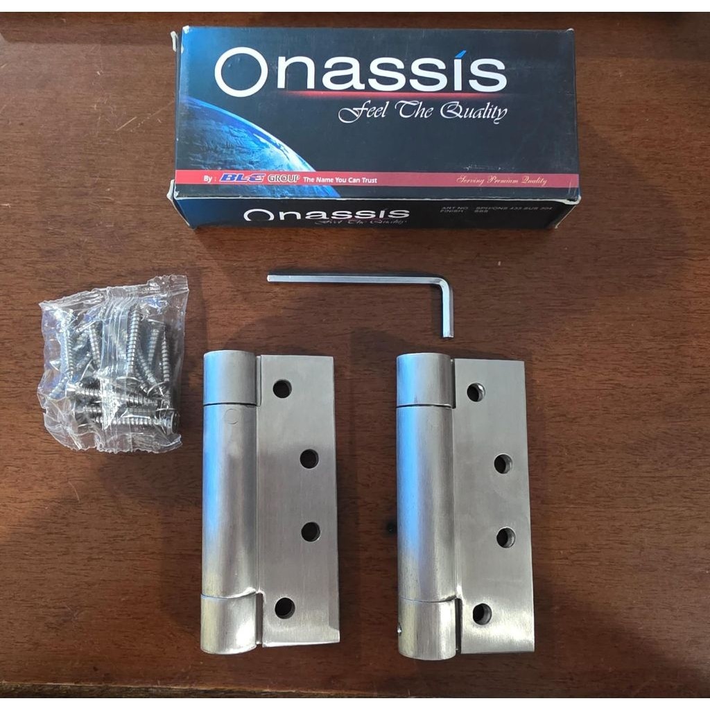 JANGANLIRIK SPRING HINGE ONASSIS 433 SS SUS304 / Engsel Pintu Hidrolik / Engsel Hidraulik Onassis / 