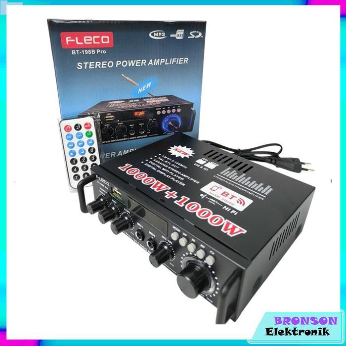 POWER AMPLIFIER DIGITAL MP3 fleco F-198B pro 1000w+1000w power ampli STREO karaoke - FLECO F-198B