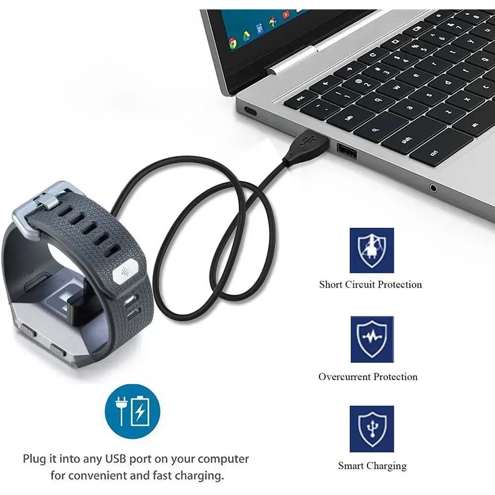 100cm Replacement USB arger For Fitbit Ionic Smart Wat arger Adapter arge Cord arging Cable For Fitb