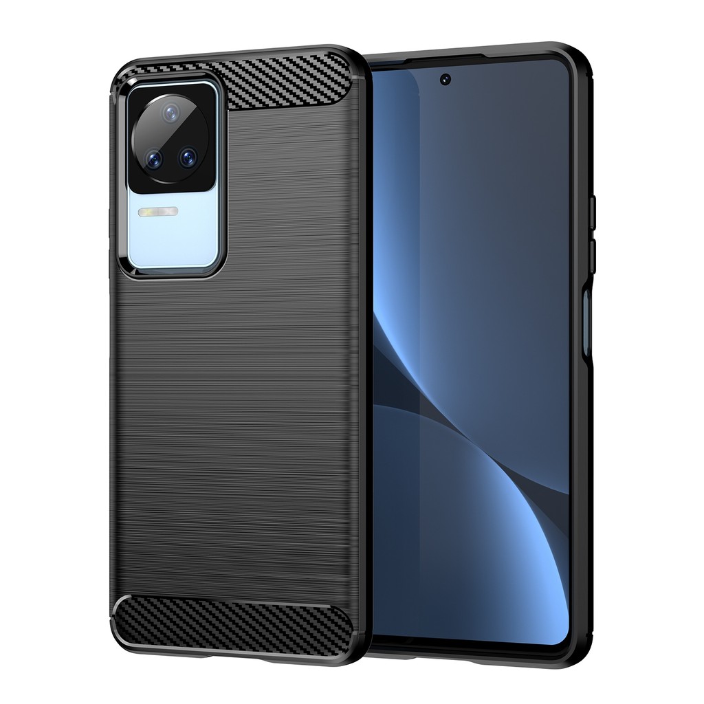 Case Xiaomi Poco F4 Brushed Texture Carbon Fiber TPU Phone Case Anti Shock