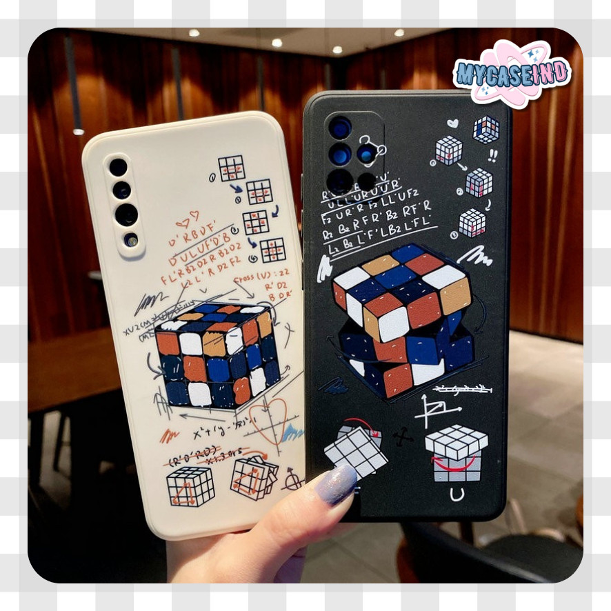 [MYCASEIND] PRINTING LENS PROTECTOR Rubik's cube  case pocophone m3 pro 5g mi 11 lite redmi 14c 10 4