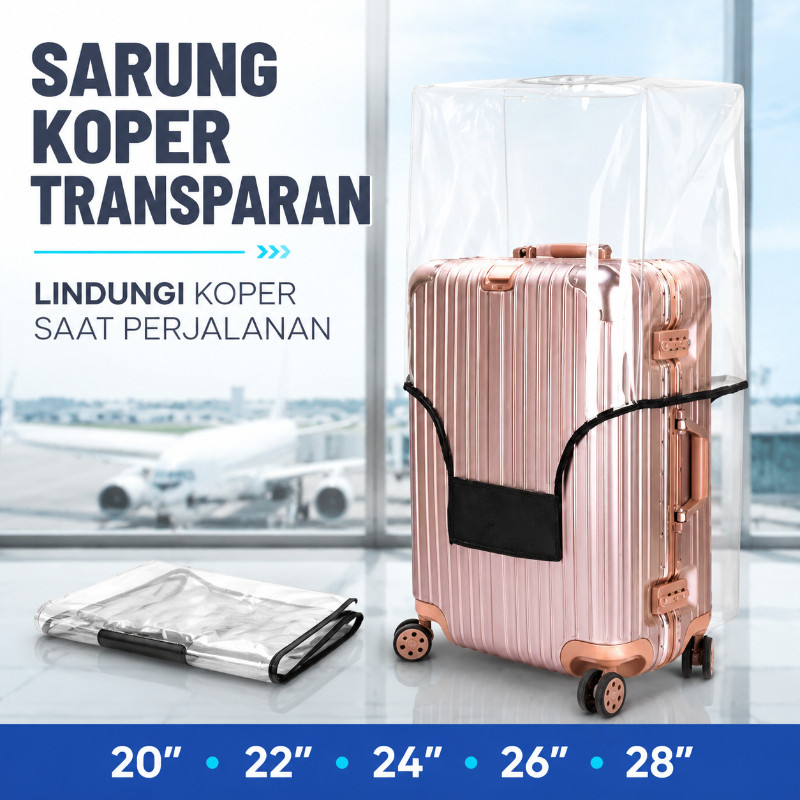 Sarung Koper Transparan Pelindung Size 20inci 22inci 24inci 26inci 28inci