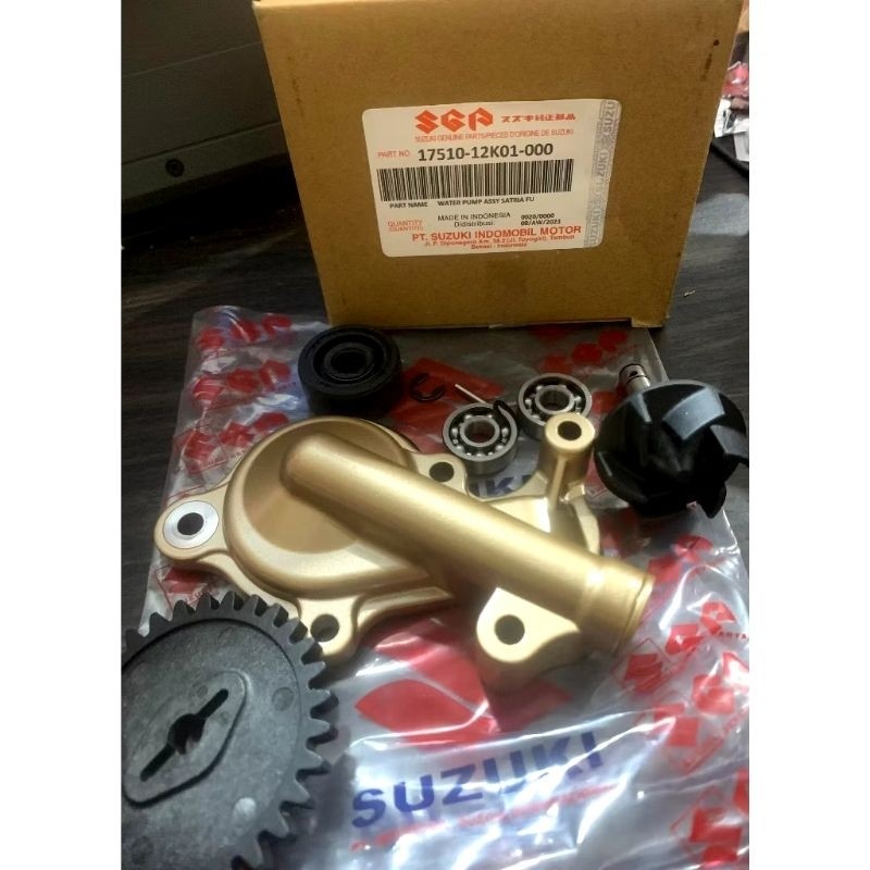 waterpump Water pump Assy Plus Cover Satria Fu 150 New Fi Pompa Air Radiator Satria Fu 150 Fi Injeks
