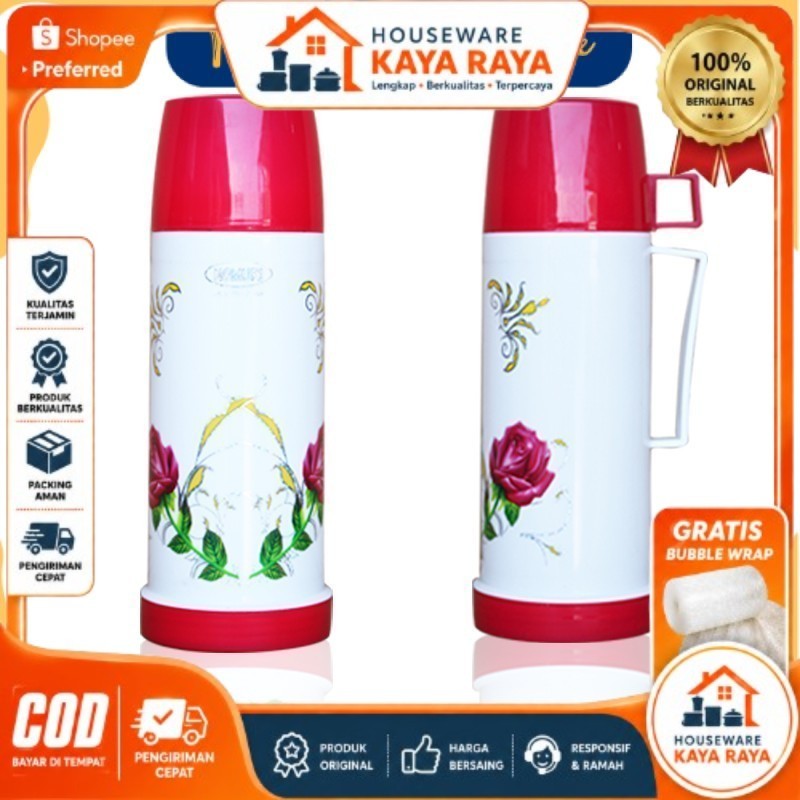 HKR - TERMOS AIR PANAS DINGIN VACUUM NOMURI 0.45L (450ml) MOTIF PECAH BELAH
