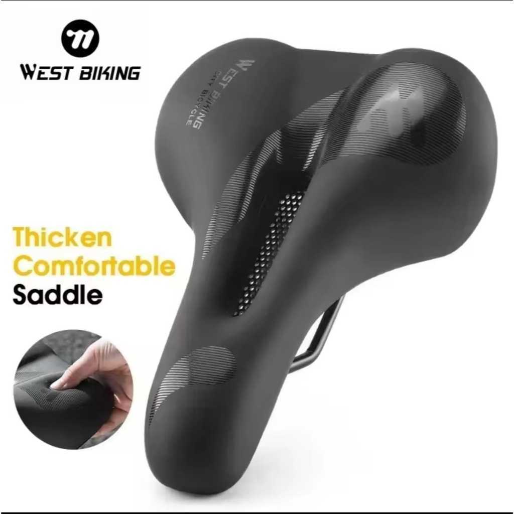Foto West Biking Saddle Sadel Gel Soft Hollow Cushion Lebar Tebal Empuk Jog Untuk Sepeda RB MTB Seli Federal Kalcer
