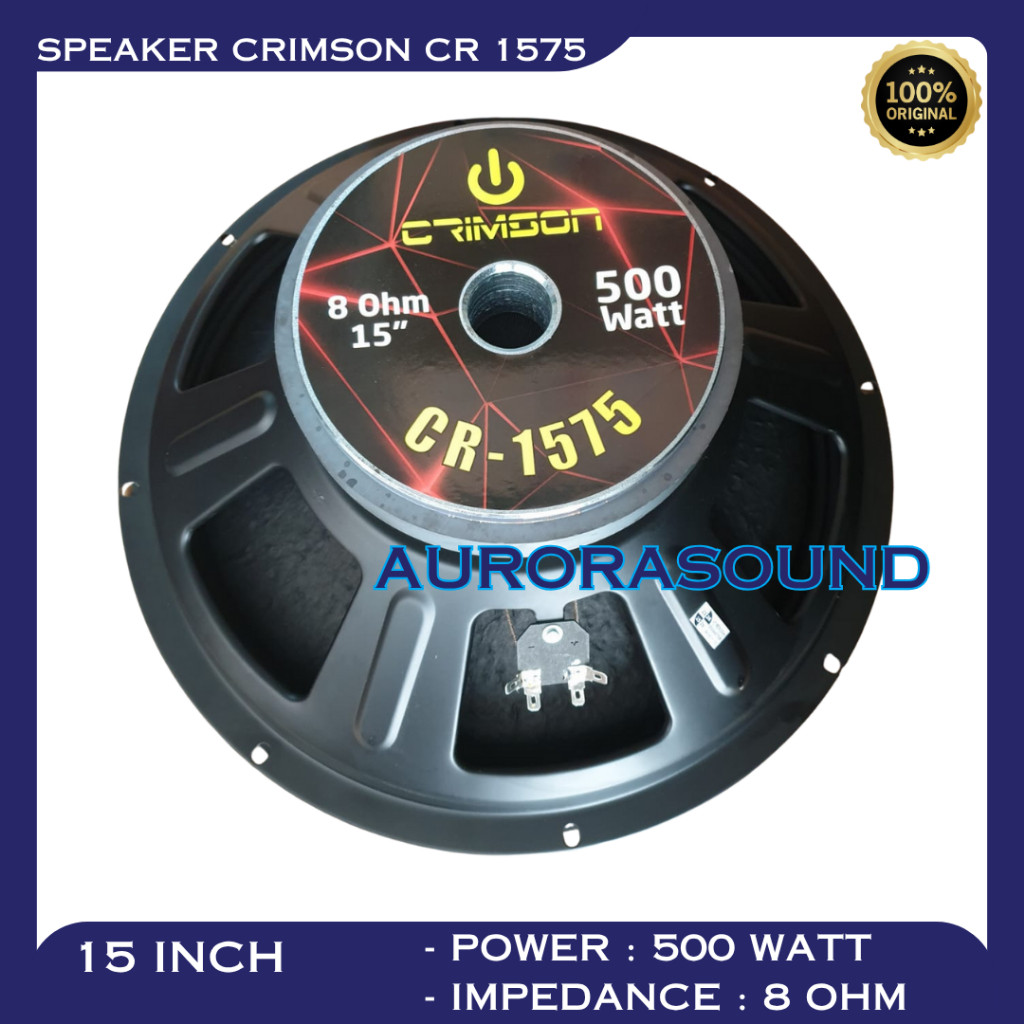 SPEAKER CRIMSON CR 1575 FULL RANGE SPEAKER KOMPONEN 15 INCH 500 WATT HIGH QUALITY