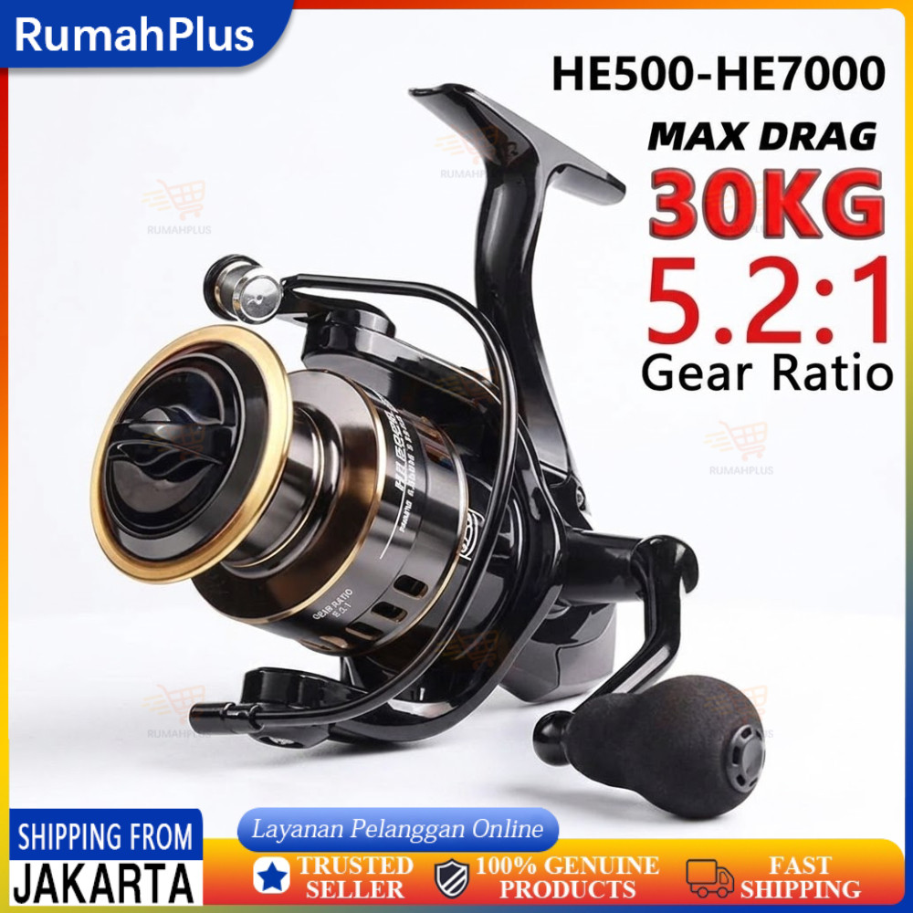 Coralov Reel Pancing Tahan Air 27kg HE500-7000/ Reel Pancing Murah Kuat Power Handle/ Reel Pancing L