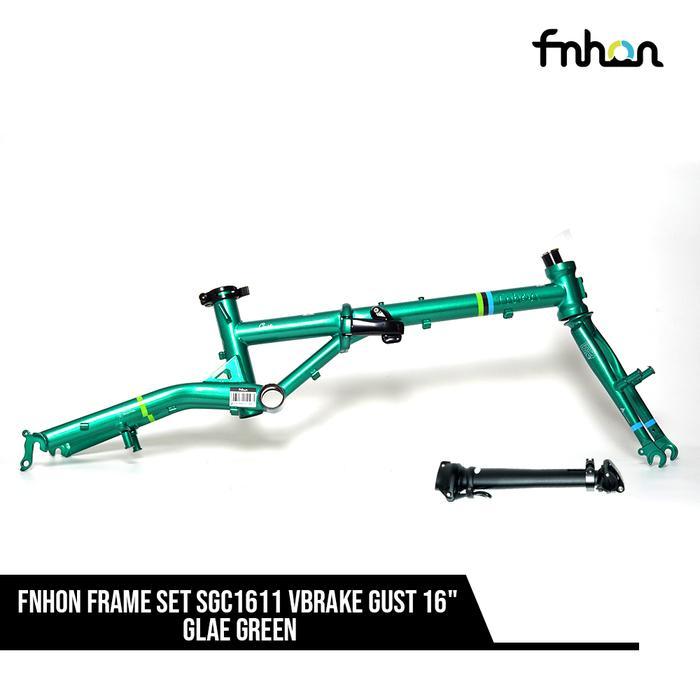 FNHON FRAME SET FGC1611 GUST 16INC VBRAKE PLUS HANDLEPOST - GLAE GREEN
