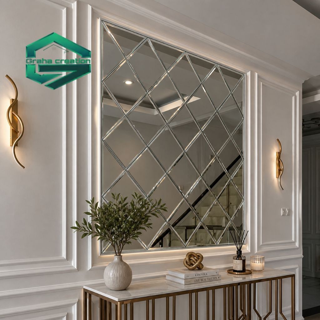 READY kaca cermin bevel moulding aesthetic hiasan dinding